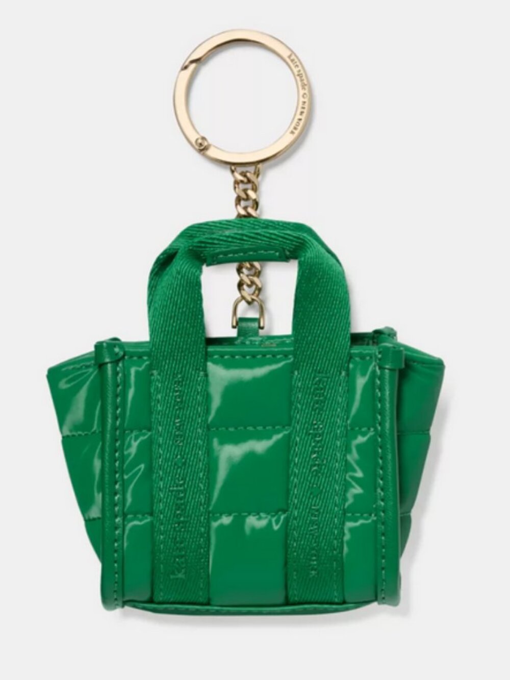 Kate Spade Kip Puffy Micro Bag Charm Key Fob Keychain - Green Bean